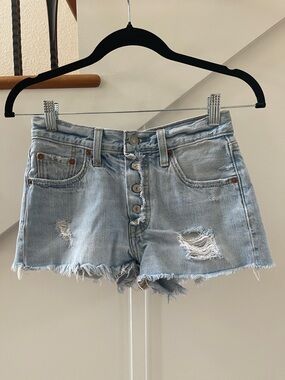 Levi's 501 High-Waisted Denim Shorts Size 24